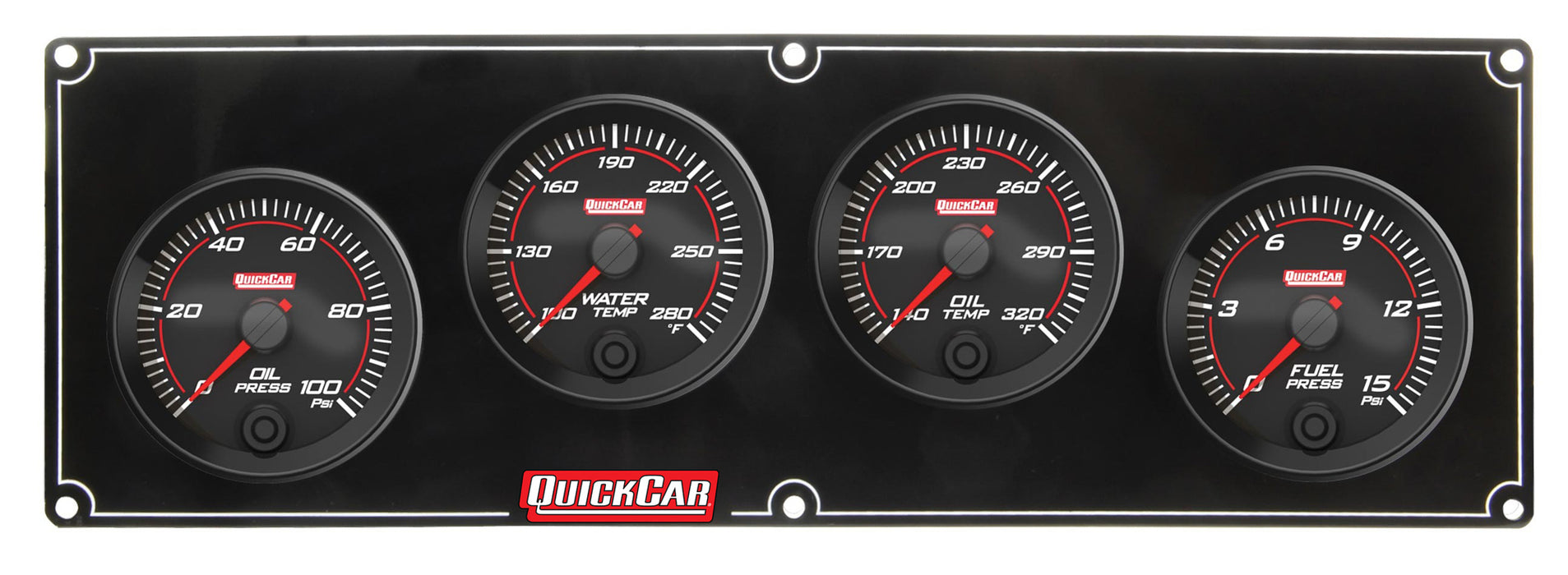 QUICKCAR RACING PRODUCTS 69-4021 Redline 4-1 Gauge Panel OP/WT/OT/FP