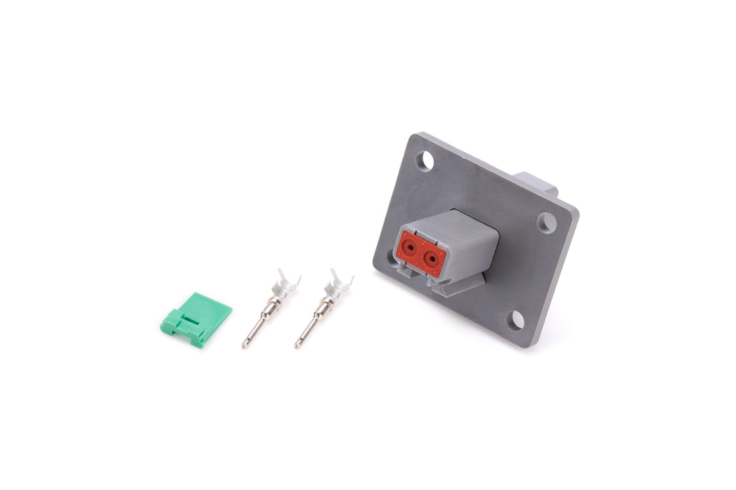 QUICKCAR RACING PRODUCTS 71-327 Plug Deutsch 2 Pin Receptacle w/Flange