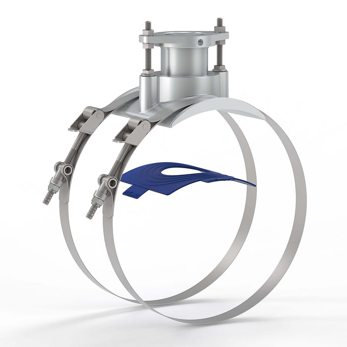 FLOMEC QS200 Saddle studio image for 8-inch irrigation tubes and pipes