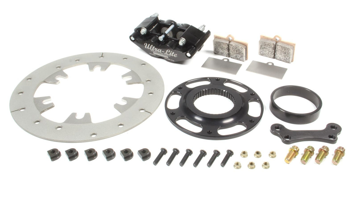RED DEVIL / ULTRA LITE BRAKES 410-9400B Right or Left Rear Brake Kit TI Rotor Black