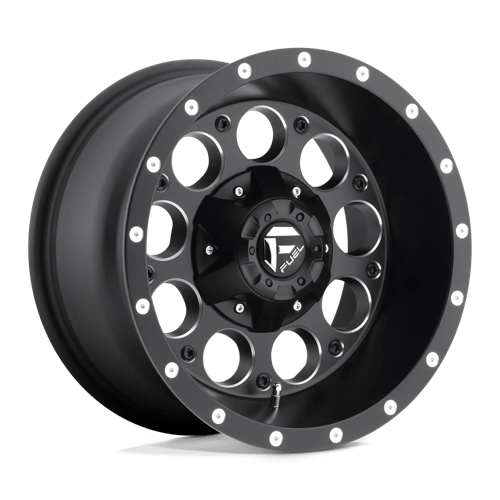 Fuel 1PC D52515808337 D525 15X8 6X5.5 MT-BLK-MIL -18MM - Truck Part Superstore