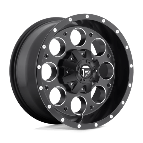 Fuel 1PC D52515008537 D525 15X10 5X5.5 MT-BLK-MIL -43MM - Truck Part Superstore