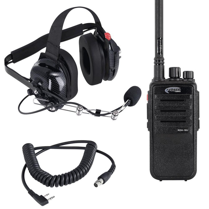 RUGGED RADIOS CREW-RDH-U Radio Kit Crew Chief / Spotter 5watt UHF