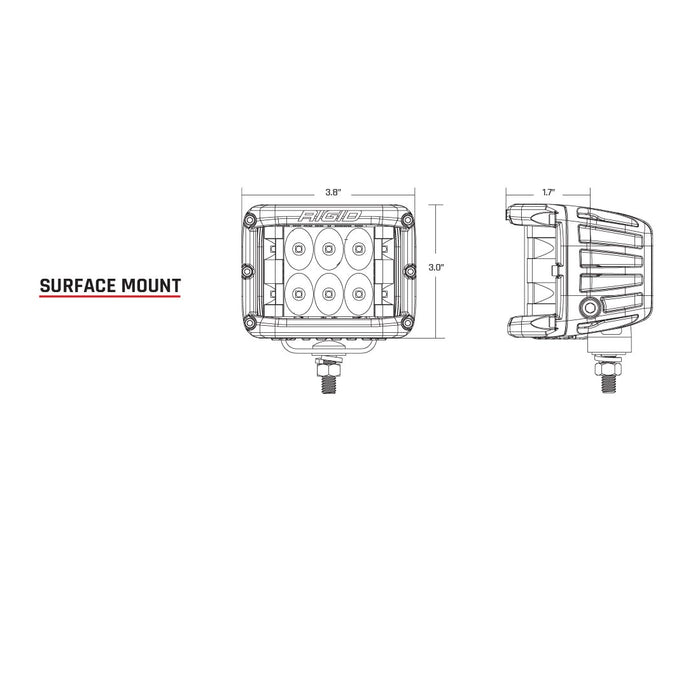 Rigid Industries 46808 2022+ Toyota Tundra D-SS Series A-Pillar Lighting Kit RIGID Industries - Truck Part Superstore