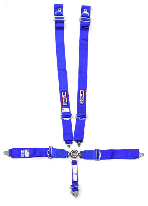 RJS SAFETY 1034103 5 Pt Harness System Q/R Blue Roll Bar 2in