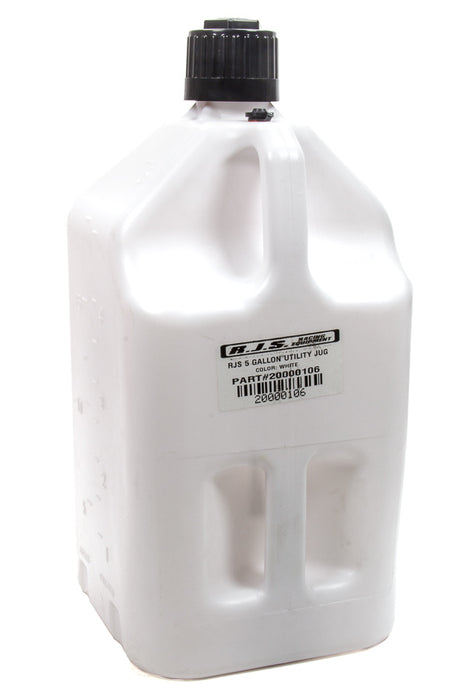 RJS SAFETY 20000106 Utility Jug 5 Gallon White