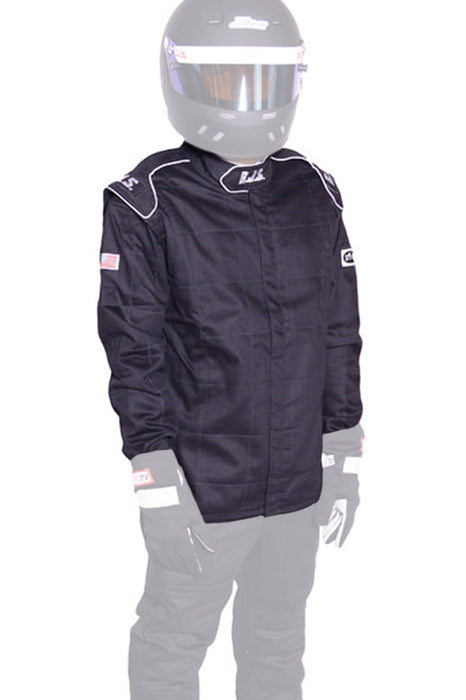 RJS SAFETY 200400107 Jacket Black XX-Large SFI-1 FR Cotton