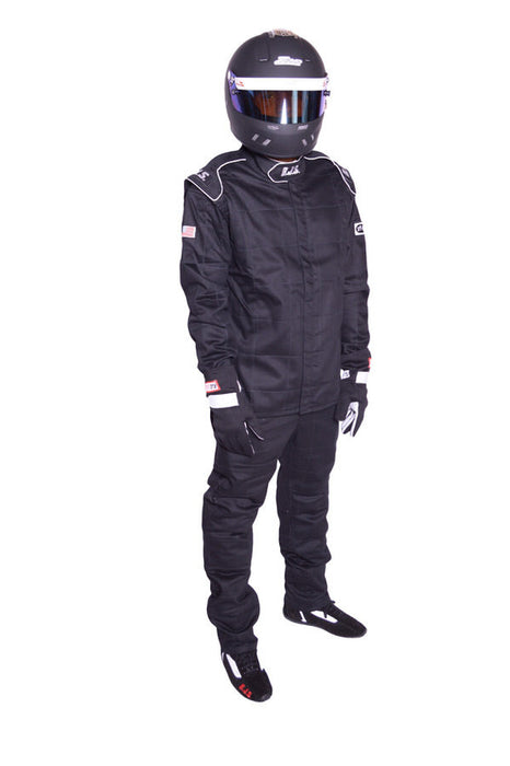 RJS SAFETY 200410105 Pants Black Large SFI-1 FR Cotton