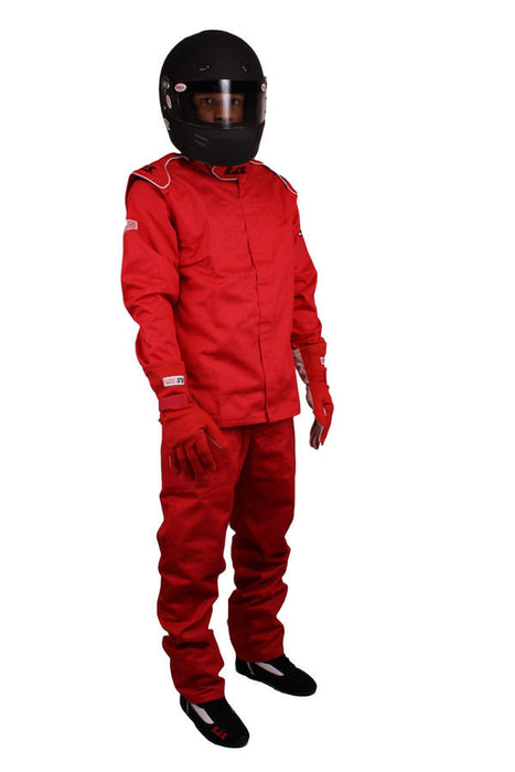 RJS SAFETY 200440406 Pants Red X-Large SFI-3-2A/5 FR Cotton