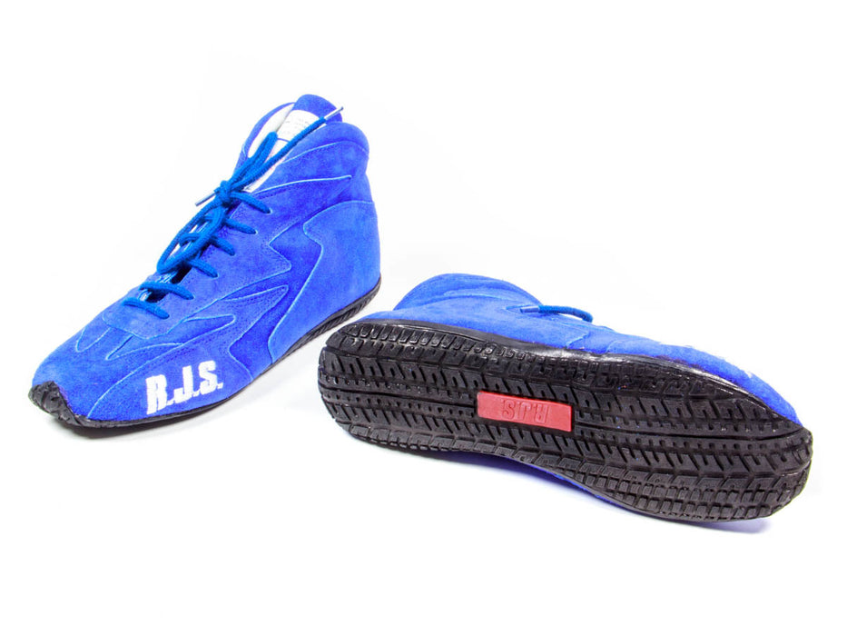 RJS SAFETY 500020354 Redline Shoe Mid-Top Blue Size 8 SFI-5