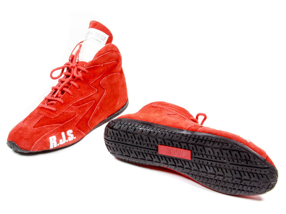 RJS SAFETY 500020454 Redline Shoe Mid-Top Red Size 8 SFI-5