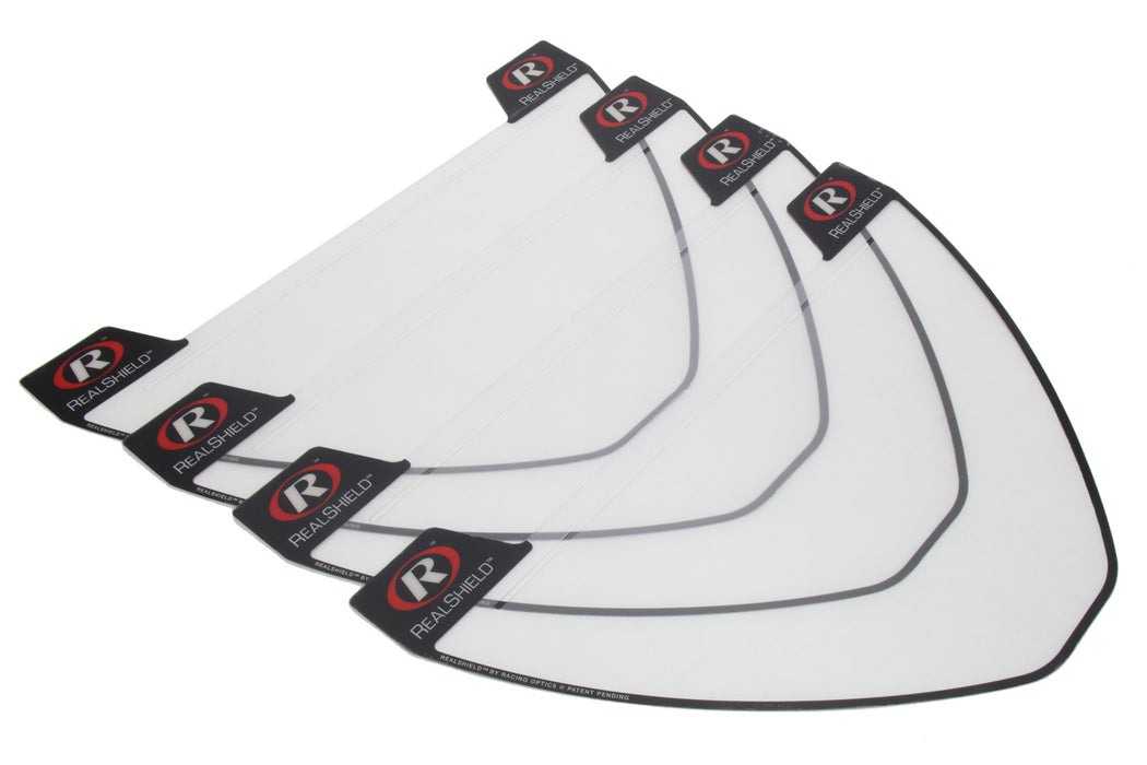 RACING OPTICS RS15001A-4 RealShield Hat Face Shield 4pk ANSI Cert