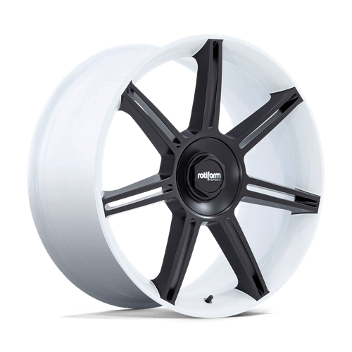 Rotiform 1PC R908221063+56 R908 22X10 5X130 WHT M-BLK-SPK 56MM - Truck Part Superstore