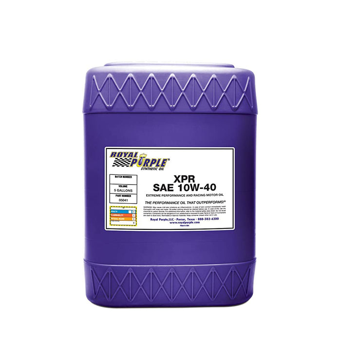 ROYAL PURPLE 05041 Synthetic Racing Oil XPR 5-Gallon (10W40)