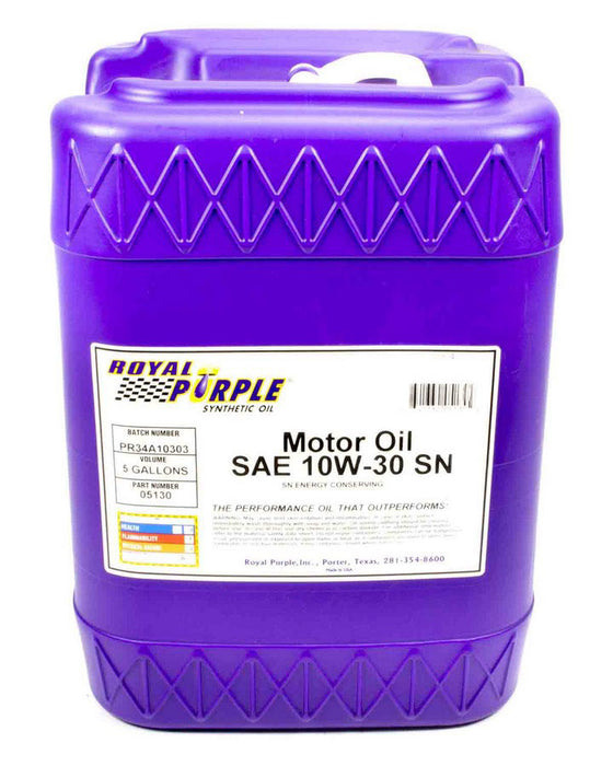 ROYAL PURPLE 05130 Synthetic Motor Oil 5Gal 10W30