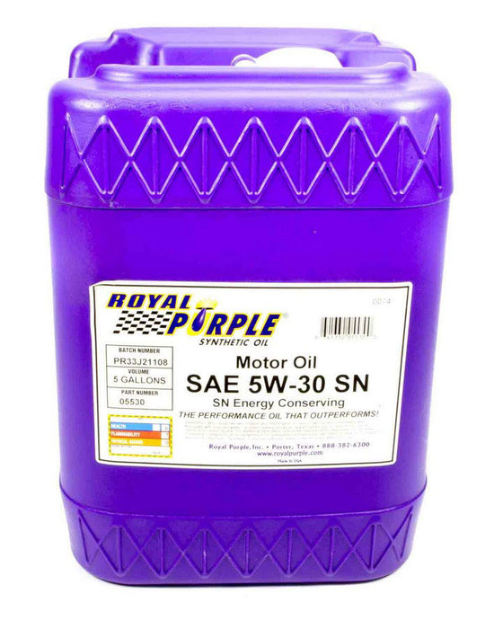 ROYAL PURPLE 05530 Synthetic Motor Oil 5Gal 5W30 Dexos