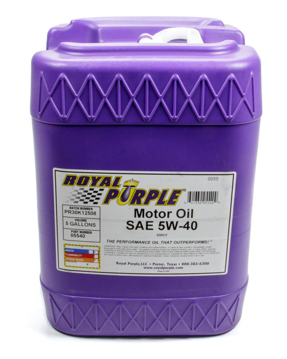 ROYAL PURPLE 05540 Multi-Grade Motor Oil 5w40 5 Gallon Pail