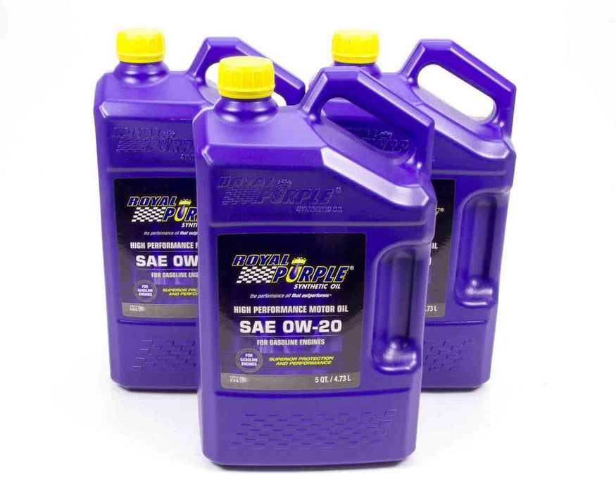 ROYAL PURPLE 53020 0w20 Multi-Grade SAE Oil 3x5qt Bottles