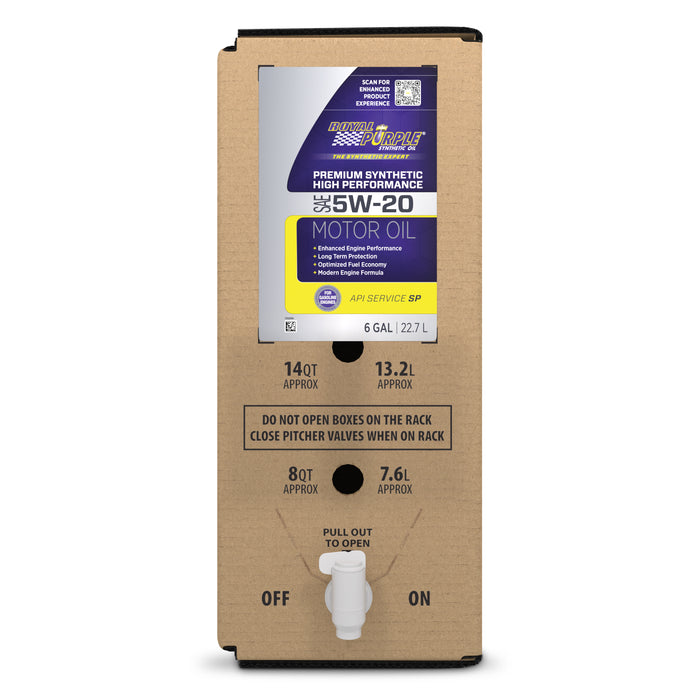 ROYAL PURPLE 60520 Multi-Grade Motor Oil 5w20 SAE 6 Gallon Box