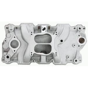 RACING POWER CO-PACKAGED R1101 Aluminum Dual Plane Inta ke Manifold (Satin)
