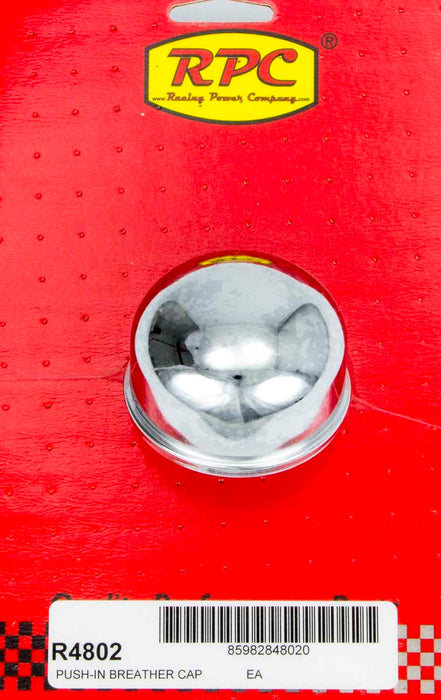 RACING POWER CO-PACKAGED R4802 Chrome Push In Oil Fill Cap