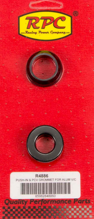 RACING POWER CO-PACKAGED R4886 1-1/4 OD x 3/4 ID Alum V/C Rubber Grommets (2)