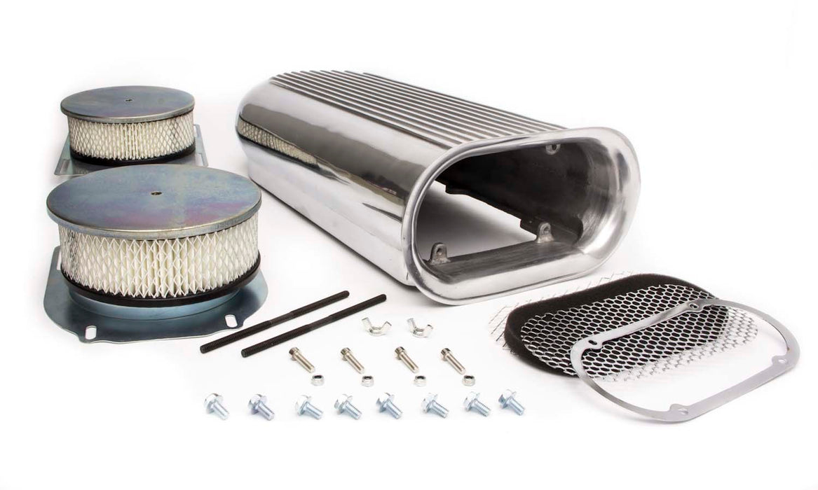 RACING POWER CO-PACKAGED R5233 Polished Hilborn Style Dual Quad Scoop