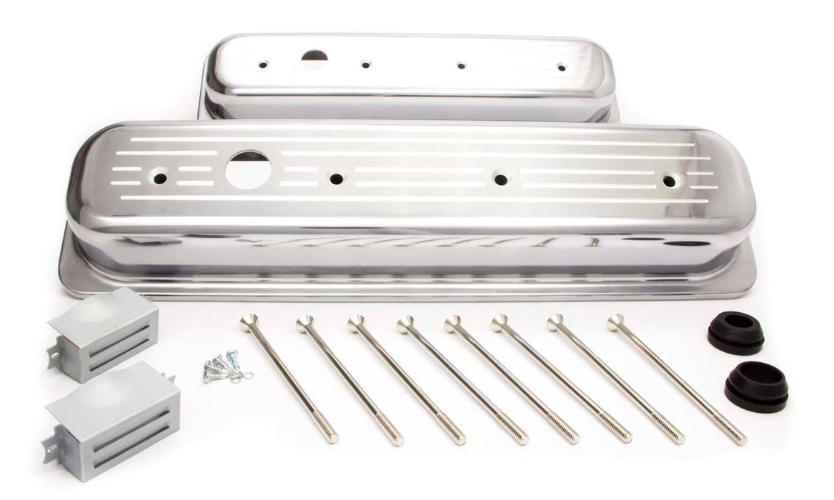 RACING POWER CO-PACKAGED R6037 SBC Alum Short Center Bolt V/C Milled Polished