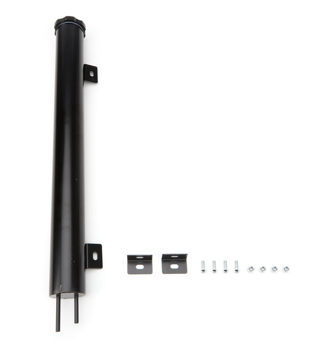 RACING POWER CO-PACKAGED R6075BK Stainless 2in x 19in Overflow Tank Black