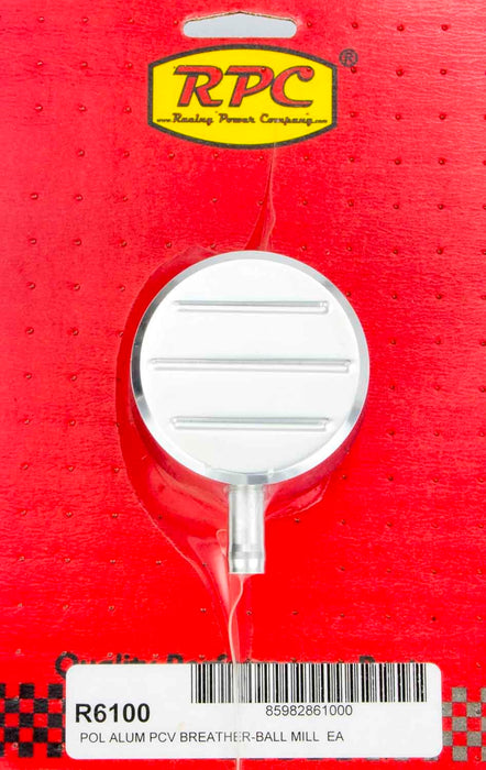 RACING POWER CO-PACKAGED R6100 Alum Ball Milled PCV Breather Polished