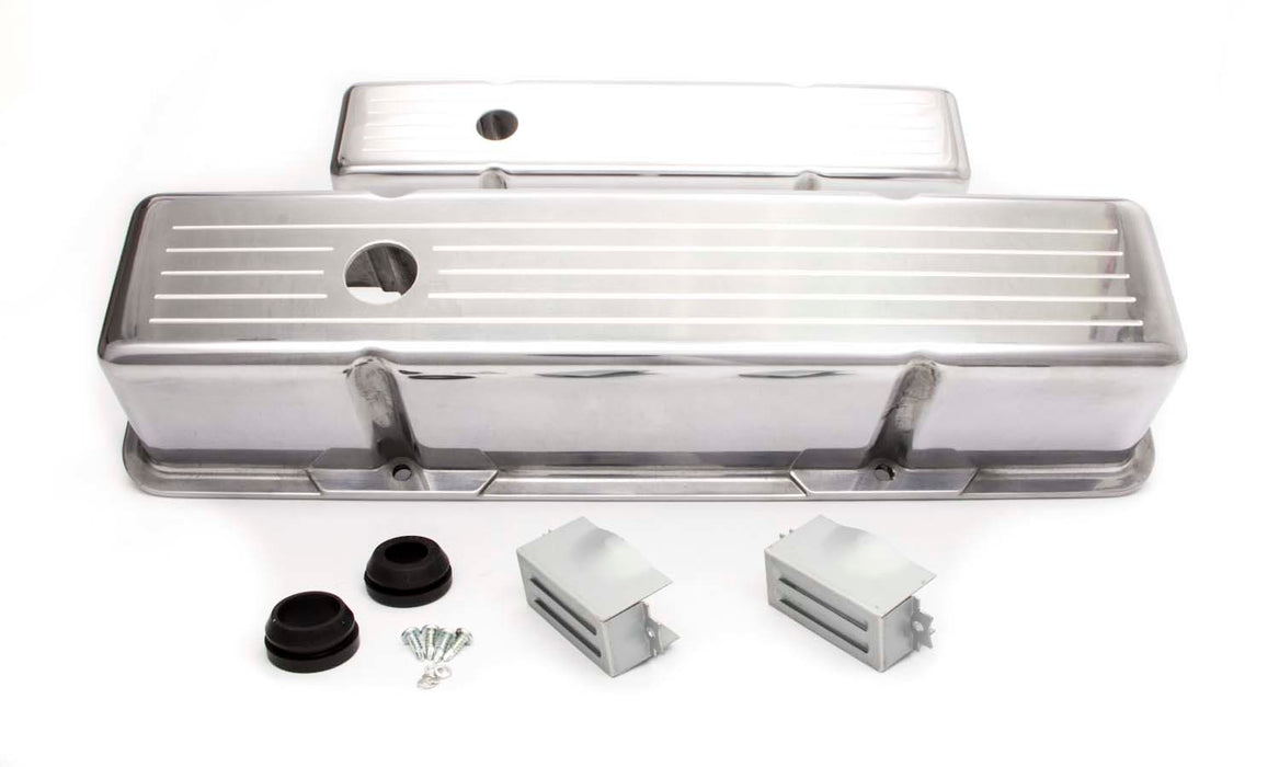 RACING POWER CO-PACKAGED R6130 SBC Alum Tall V/C Ball Milled Polished