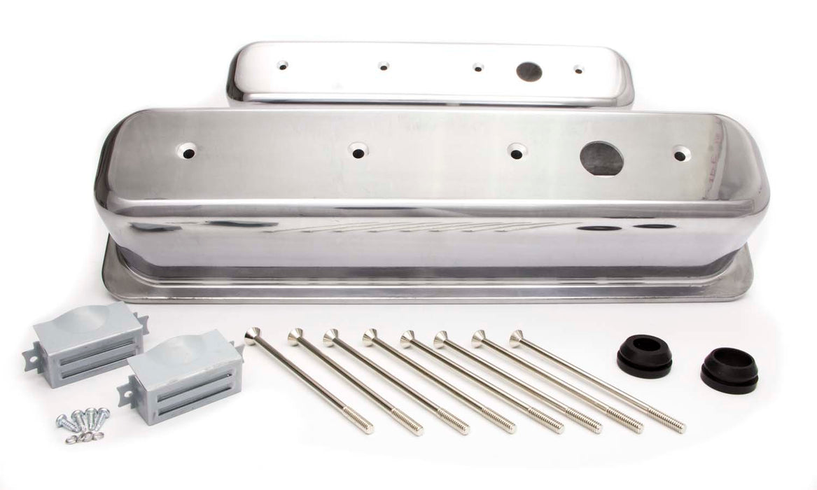 RACING POWER CO-PACKAGED R6146-1 SBC Alum Tall Center Bolt V/C Plain Polished