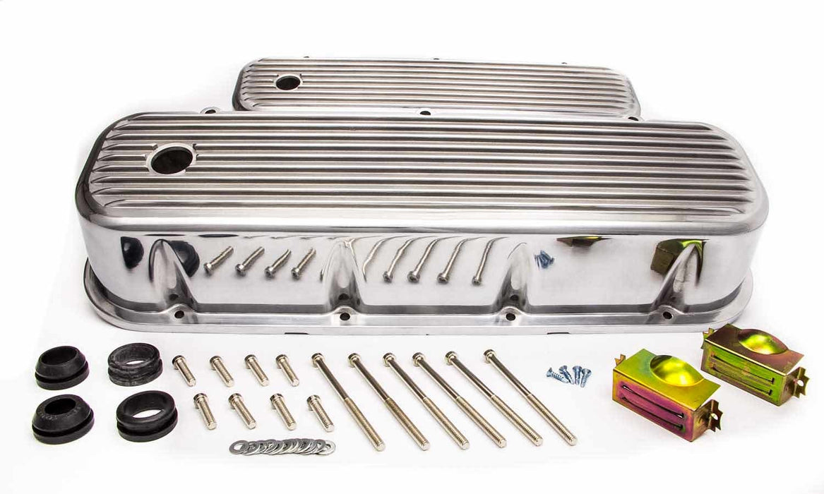 RACING POWER CO-PACKAGED R6280 BBC Alum Finned Tall V/C Polished
