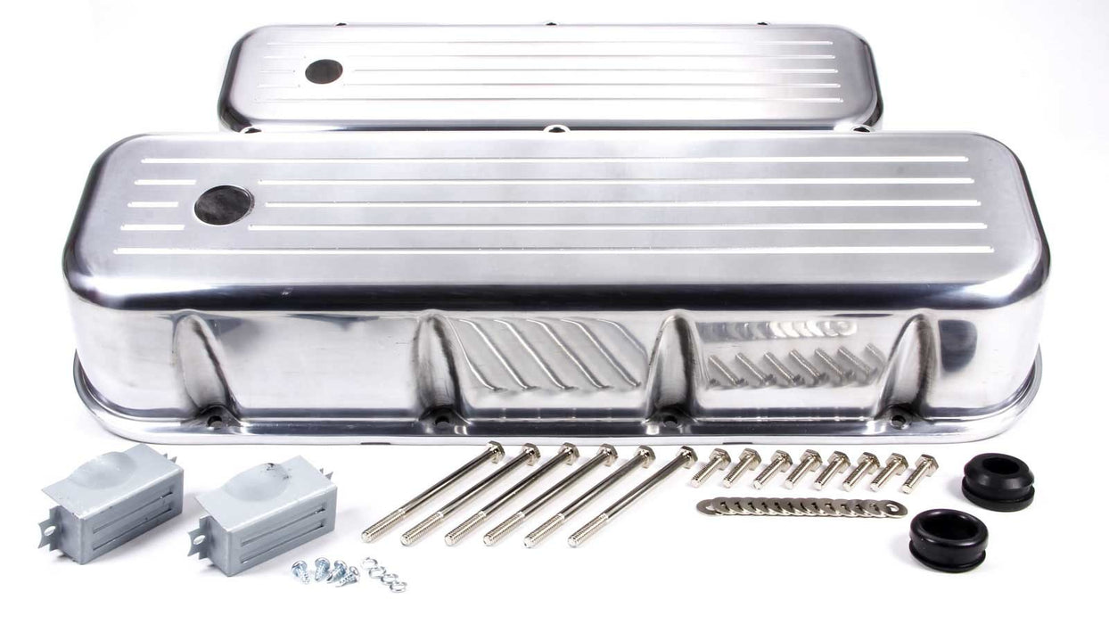 RACING POWER CO-PACKAGED R6330 BBC Alum Tall V/C Ball Milled Polished