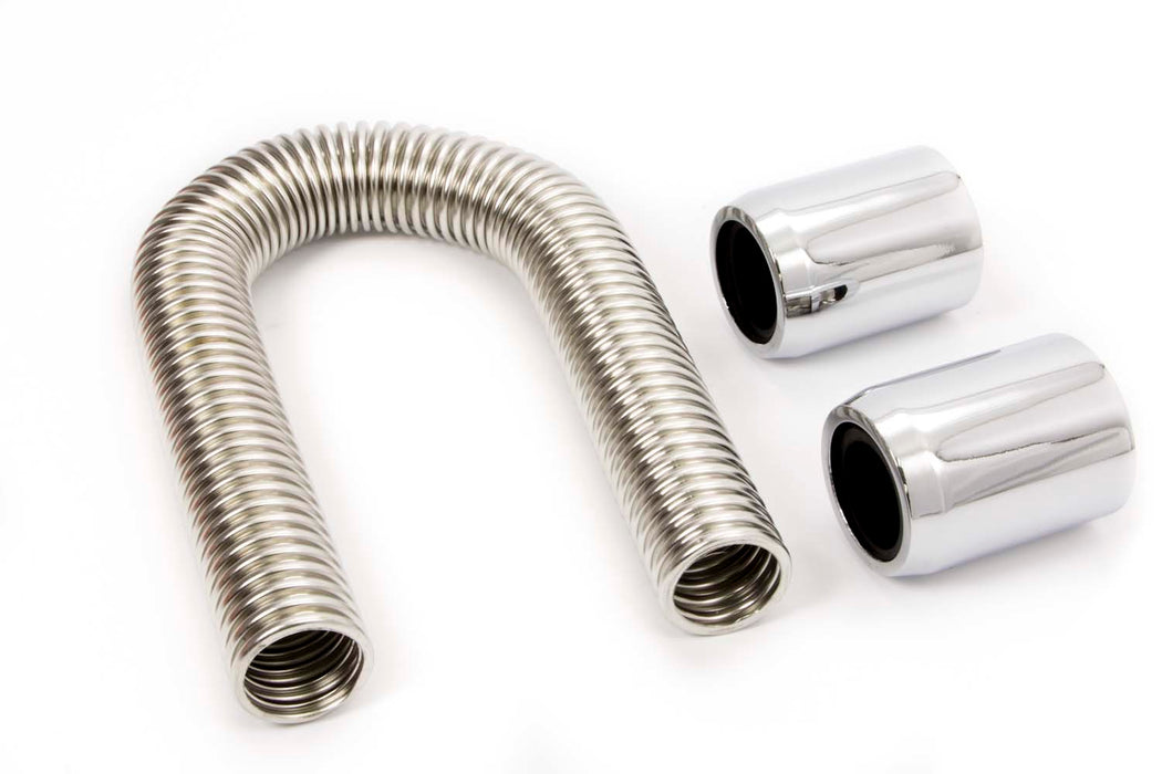 RACING POWER CO-PACKAGED R7308 36in Stainless Hose Kit w/Chrome Ends