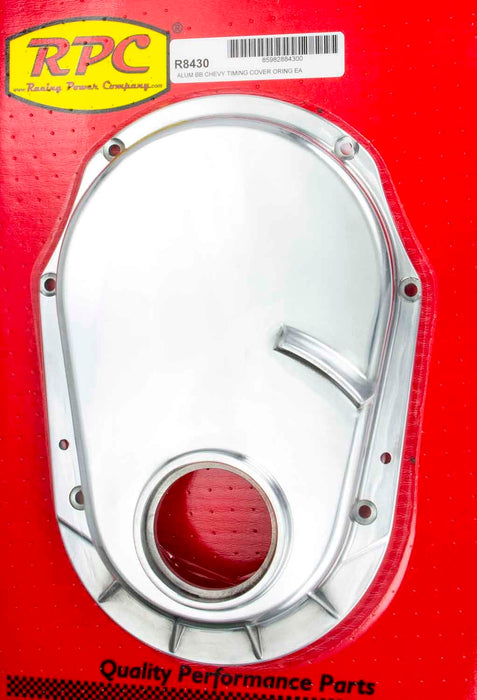 RACING POWER CO-PACKAGED R8430 BBC 96-   Alum Timing Chain Cover Polished