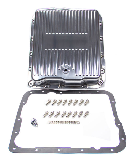 RACING POWER CO-PACKAGED R8493 GM 700R4 4L60 Alum Trans Pan Polished