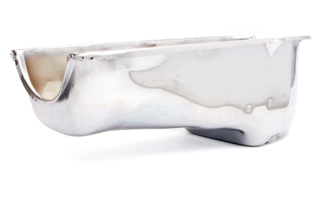 RACING POWER CO-PACKAGED R9005 55-79 SBC Steel Stock Oil Pan Chrome