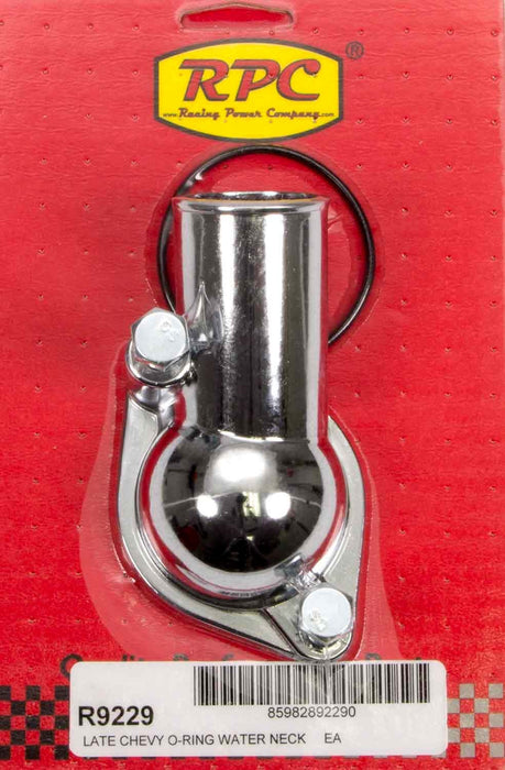 RACING POWER CO-PACKAGED R9229 66-75 Chevy V8 Steel Water Neck Chrome