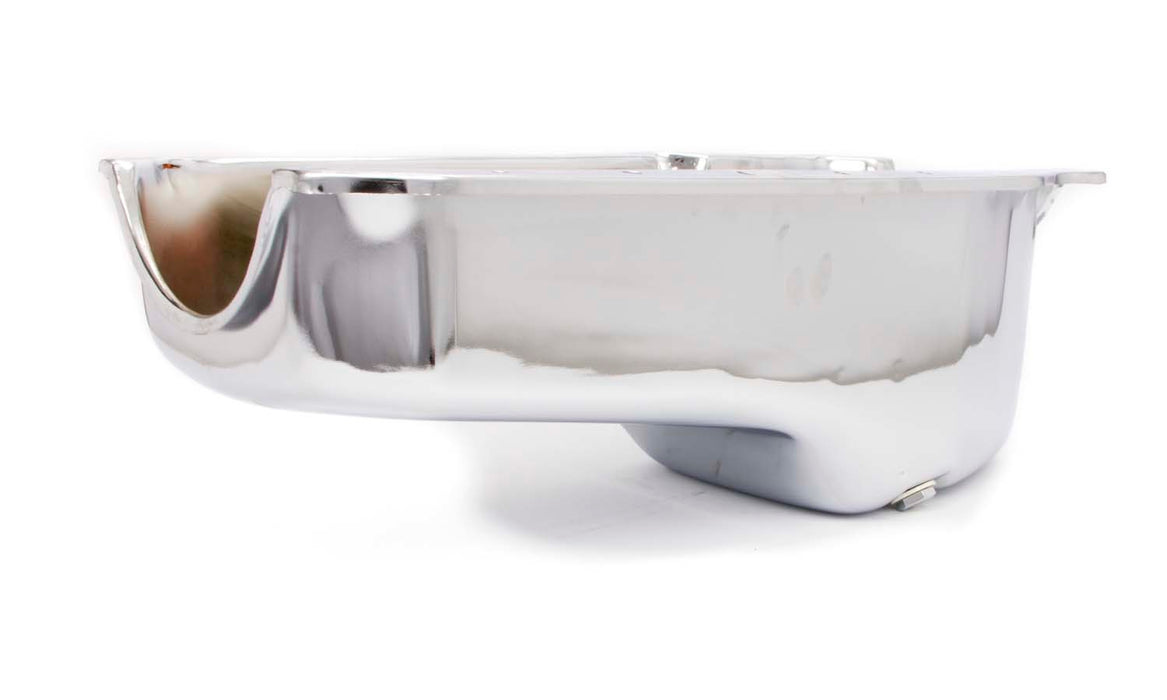 RACING POWER CO-PACKAGED R9414 86-   SBC Steel Stock Oil Pan Chrome