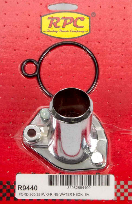 RACING POWER CO-PACKAGED R9440 65-75 SBF Steel Water Neck Chrome
