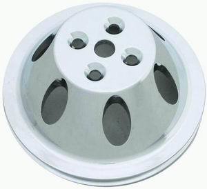 RACING POWER CO-PACKAGED R9478POL Pol Alum SBC Single Gro ove Pulley