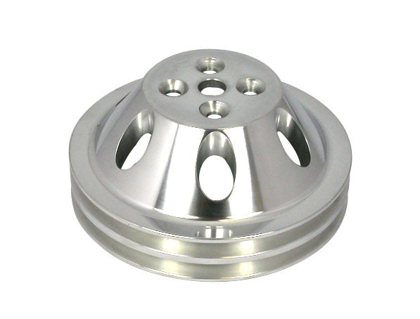 RACING POWER CO-PACKAGED R9479POL Pol Alum SBC Double Gro ove Pulley