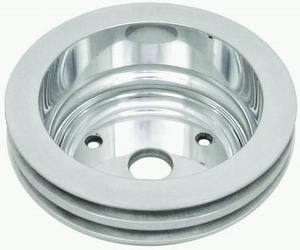 RACING POWER CO-PACKAGED R9485POL Pol Alum SBC Double Gro ove Pulley