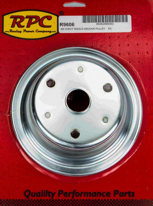 RACING POWER CO-PACKAGED R9606 Chrome Steel Crankshaft Pulley 1Groove Long WP