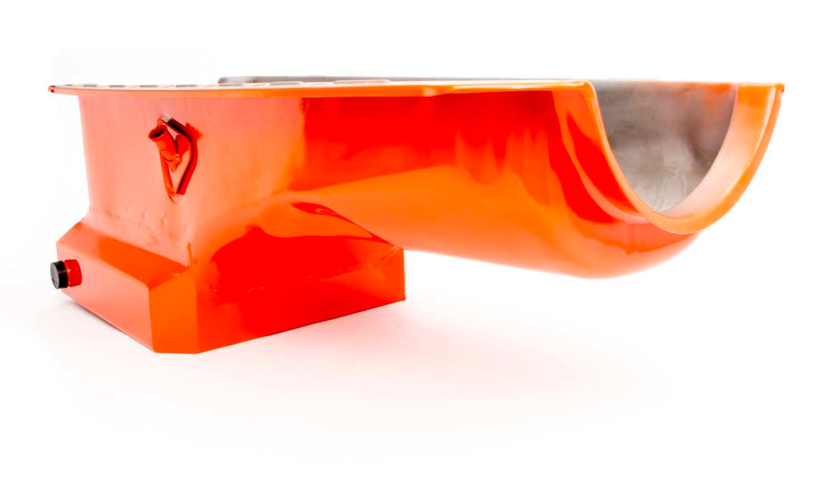 RACING POWER CO-PACKAGED R9729 65-95 BBC Steel Drag Race Oil Pan Orange