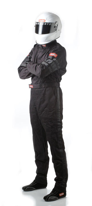 RACEQUIP 110002 Black Suit Single Layer Small