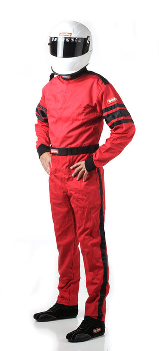 RACEQUIP 110013 Red Suit Single Layer Medium