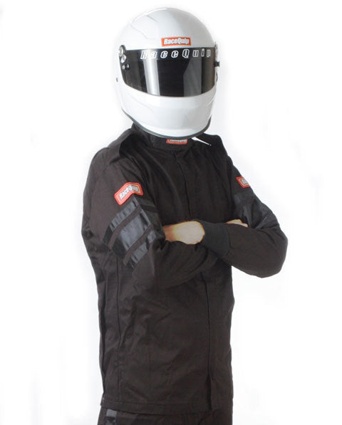 RACEQUIP 111006 Black Jacket Single Layr X-Large
