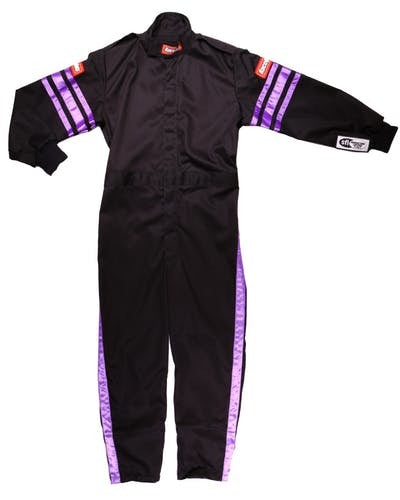 RACEQUIP 1950596 Black Suit Single Layer Kids X-Large Purple Trim